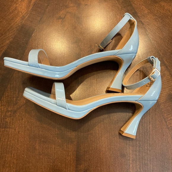 NWT  Something Blue Open square toe high heel with ankle strap size 7 1/2 - Picture 3 of 11